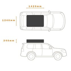 Darche Intrepidor 3 1400 Tourer Roof Top Tent with Fly Extender