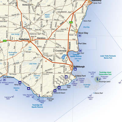 Yorke Peninsula & Copper Coast Map