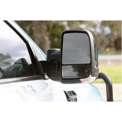 Clearview Towing Mirrors [Next Gen, Pair, Heated, Power-fold, BSM, Multi-Signal, Electric, Chrome] For Mitsubishi Triton 2015 on