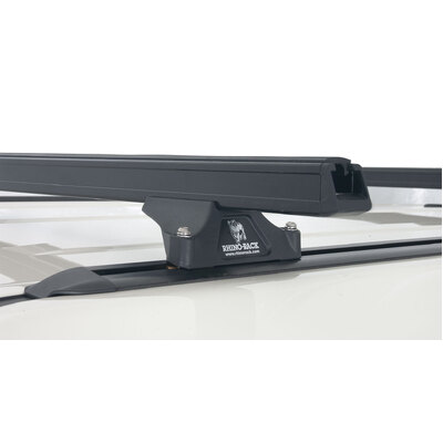 Rhino Rack Heavy Duty Rltp Trackmount Black 2 Bar Roof Rack For Land Rover Discovery 3 & 4, 5Dr 4Wd 04/05 To 06/17