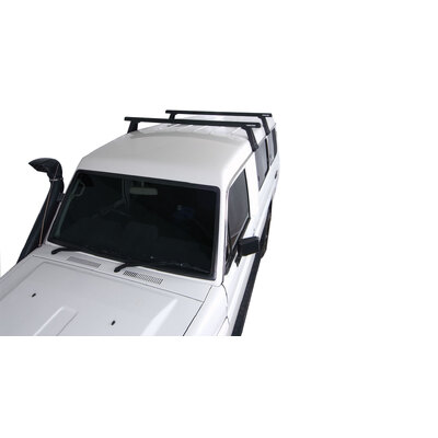 Rhino Rack Heavy Duty Rl210 Black 2 Bar Roof Rack For Volkswagen Kombi T2 2Dr Van High Roof 01/65 To 12/80