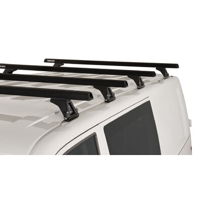 Rhino Rack Heavy Duty Rltf Black 4 Bar Roof Rack For Volkswagen Transporter T5 2Dr Van Swb (Low Roof) 08/04 To 11/15