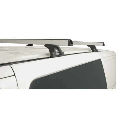 Rhino Rack Heavy Duty Rltf Silver Trackmount 2 Bar Roof Rack For Hyundai Iload 2Dr Van 08 To 21