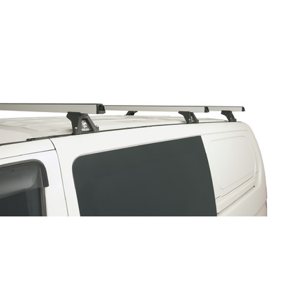 Rhino Rack Heavy Duty Rltf Trackmount Silver 3 Bar Roof Rack For Hyundai Iload 2Dr Van 08 To 21