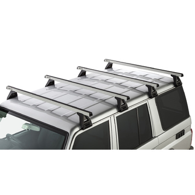 Rhino Rack Heavy Duty Rl150 Silver 4 Bar Roof Rack For Toyota Landcruiser 76 Series 4Dr 4Wd 03/07 On