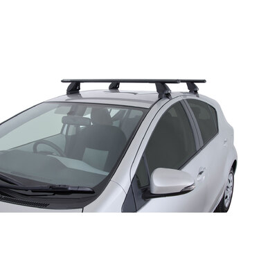 Rhino Rack Vortex 2500 Black 2 Bar Roof Rack For Toyota Prius C 5Dr Hatch 03/12 On