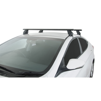 Rhino Rack Vortex 2500 Black 2 Bar Roof Rack For Hyundai Elantra 4Dr Sedan 06/11 To 01/16