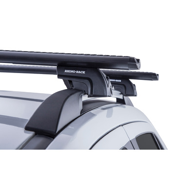 Rhino Rack Vortex Sx Black 2 Bar Roof Rack For Holden Trax Tj 4Dr Suv With Roof Rails 08/13 On