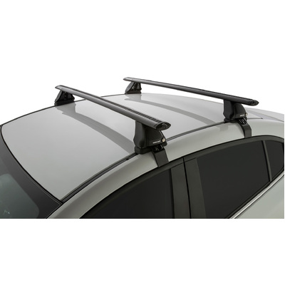 Rhino Rack Vortex 2500 Black 2 Bar Roof Rack For Mazda Mazda 3 Gen 3 Bm/Bn 4Dr Sedan 01/14 To 03/19