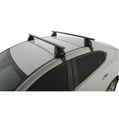 Rhino Rack Euro 2500 Black 2 Bar Roof Rack For Mazda Mazda 3 Gen 3 Bm/Bn 4Dr Sedan 01/14 To 03/19