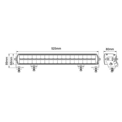 20" Double Row Led Light Bar 36 X 5W Led Combo Beam 180W 9-36V Input Voltage