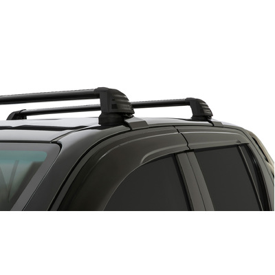 Rhino Rack Vortex Roc25 Flush Black 2 Bar Roof Rack For Toyota Hilux Gen 8 4Dr Ute Double Cab 10/15 On