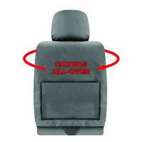 Tuff Terrain Canvas Grey Seat Covers to Suit Nissan Navara D23 NP300 Series 1/2 DX RX ST ST-X Dual Cab 03/15-10/17 REAR