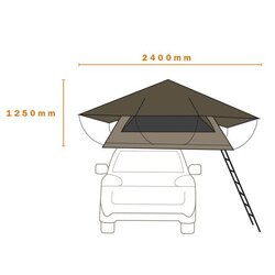 Darche Intrepidor 3 1400 Tourer Roof Top Tent with Fly Extender