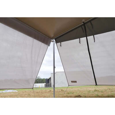 Premium Long Side Shade Wall 10ft Centre Zip Long Shade Wall