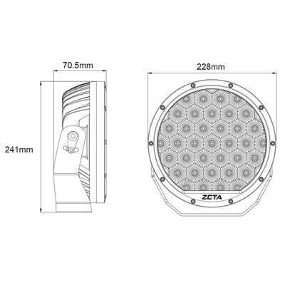 9" Led Driving Light Kit 9-32V - 37 X Osram Leds 2 Lamps Per Kit