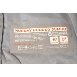 Wildtrak Murray Hooded Jumbo Sleeping Bag 240 X 90Cm 0 To -5C