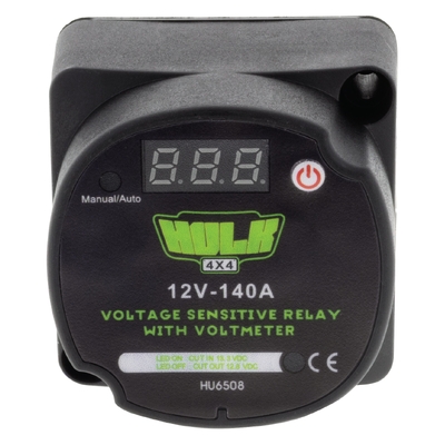 Hulk 4x4 Vsr & Voltmeter 140Amp 12V Cut In 13.3V Cut Out 12.8V