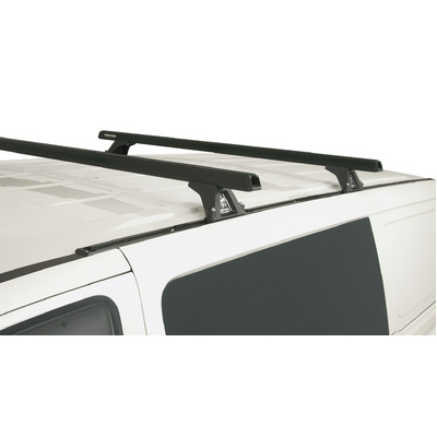 Rhino Rack Heavy Duty Rltf Trackmount Black 2 Bar Roof Rack For Hyundai Iload 2Dr Van 08 To 21