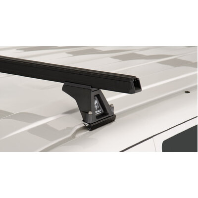 Rhino Rack Heavy Duty Rltf Black 3 Bar Roof Rack For Volkswagen Caravelle 7H 2Dr Van Lwb (Low Roof) 04/08 To 11/15