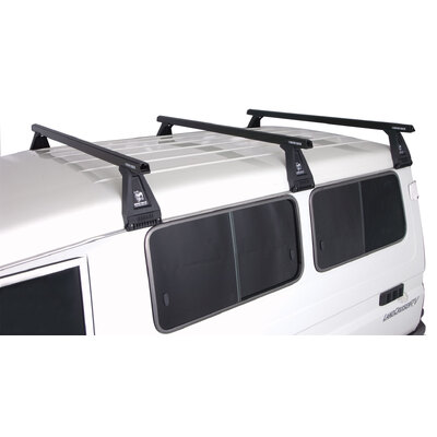 Rhino Rack Heavy Duty Rl210 Black 3 Bar Roof Rack For Toyota Landcruiser Sahara 60 Series 4Dr 4Wd 01/83 To 04/90