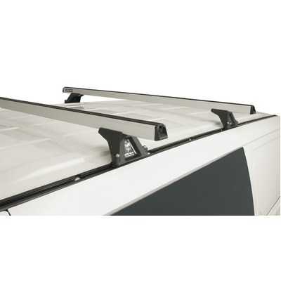 Rhino Rack Heavy Duty Rltf Silver Trackmount 2 Bar Roof Rack For Hyundai Iload 2Dr Van 08 To 21