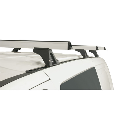 Rhino Rack Heavy Duty Rltf Trackmount Silver 3 Bar Roof Rack For Hyundai Iload 2Dr Van 08 To 21