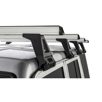 Rhino Rack Heavy Duty Rl150 Silver 4 Bar Roof Rack For Toyota Landcruiser 76 Series 4Dr 4Wd 03/07 On