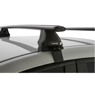 Rhino Rack Vortex 2500 Black 2 Bar Roof Rack For Mazda Mazda 3 Gen 3 Bm/Bn 4Dr Sedan 01/14 To 03/19