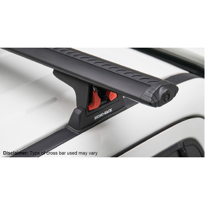 Rhino Rack Vortex Rlt600 Ditch Mount Black 1 Bar Roof Rack For Dodge Ram 2500 4Dr Ute Crew Cab 01/10 On