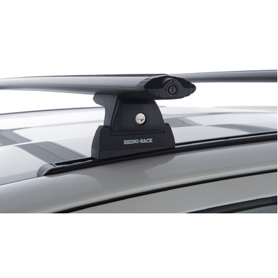 Rhino Rack Vortex Rlt600 Trackmount Black 2 Bar Roof Rack For Toyota Hilux Gen 8 2Dr Ute Extra Cab 10/15 To 20