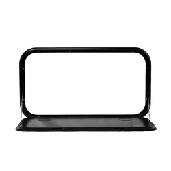 Caravan Fold-Out Table (Round Edge) BLACK