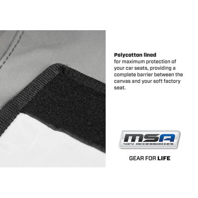 Rear 60/40 Split Bench (2 Head Rests) (Mto) Msa Premium Canvas Seat Covers To Suit Colorado Rg / Lx / Lt / Ltz 06/12 To 11/13