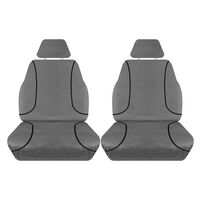 Tuff Terrain Canvas Grey Seat Covers to Suit Nissan Navara D23 NP300 Series 1/2 DX RX ST ST-X Dual Cab 03/15-10/17 REAR