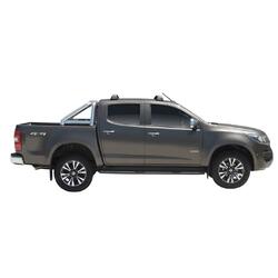 Yakima FlushBar 100 & 105cm Silver Pair (S26Y) To Suit Holden Colorado Crew Cab /2012-/2020