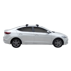 Yakima ThruBar 120cm Silver Pair (S16Y) To Suit Hyundai Elantra 4dr Sedan 02/2016-/On