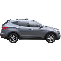 Yakima FlushBar 100cm Silver Pair (S6Y) To Suit Hyundai Santa Fe 5dr SUV 08/2012-/2018