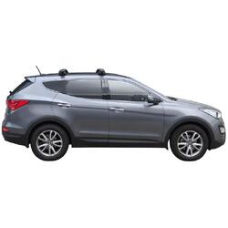 Yakima ThruBar 120cm Silver Pair (S16Y) To Suit Hyundai Santa Fe 5dr SUV 08/2012-/2018