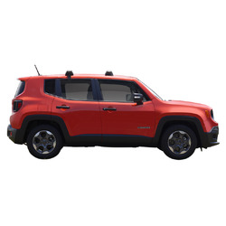 Yakima ThruBar 135cm Silver Pair (S17Y) To Suit Jeep Renegade Sport /2015-/On