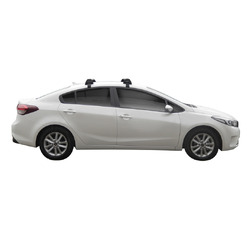 Yakima FlushBar 100cm Silver Pair (S6Y) To Suit Kia Cerato 4dr Sedan /2013-06/2018