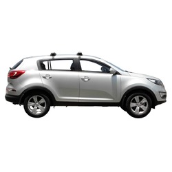 Yakima ThruBar 120cm Silver Pair (S16Y) To Suit Kia Sportage 5dr SUV /2010-/2015