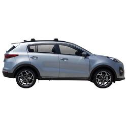 Yakima ThruBar 135cm Silver Pair (S17Y) To Suit Kia Sportage Glass Roof /2016-09/2021