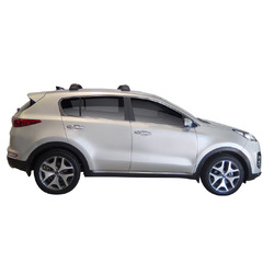 Yakima FlushBar 100 & 105cm Silver Pair (S26Y) To Suit Kia Sportage Steel Roof /2016-07/2018