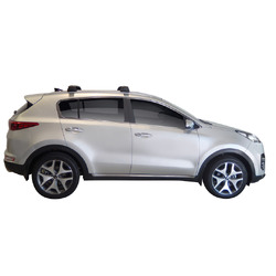 Yakima ThruBar 135cm Silver Pair (S17Y) To Suit Kia Sportage Steel Roof /2016-07/2018