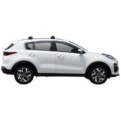 Yakima FlushBar 100 & 105cm Silver Pair (S26Y) To Suit Kia Sportage Steel Roof 08/2018-09/2021