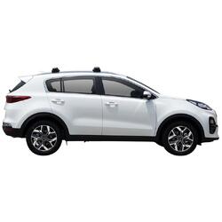 Yakima ThruBar 135cm Silver Pair (S17Y) To Suit Kia Sportage Steel Roof 08/2018-09/2021