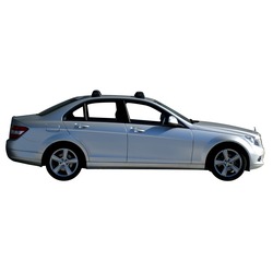 Yakima FlushBar 100cm Silver Pair (S6Y) To Suit Mercedes-Benz C-Class W204 07/2007-/2013