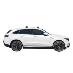 Yakima FlushBar 100 & 105cm Silver Pair (S26Y) To Suit Mercedes-Benz EQC 5dr SUV /2020-/On