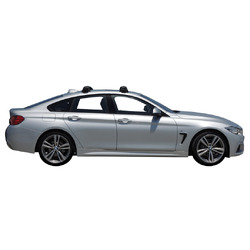 Yakima ThruBar 120cm Silver Pair (S16Y) To Suit BMW 4 Series Gran Coupe /2014-07/2021