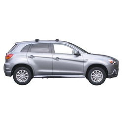 Yakima ThruBar 120cm Silver Pair (S16Y) To Suit Mitsubishi ASX 5dr SUV 08/2010-10/2019